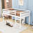 Twin Wood Low Loft Bed With Ladder-400432561