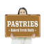 Enseigne de fantaisie en aluminium 18 po x 24 po Pastries Street-119478996