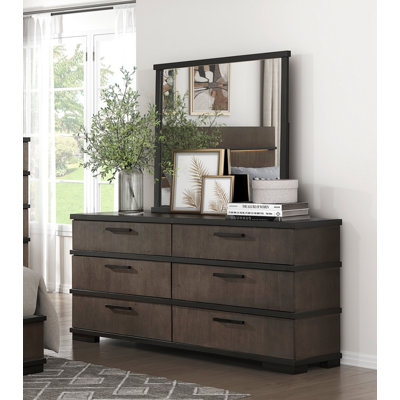 Modern Industrial Dresser with Spacious Drawers and Premium Oak Construction