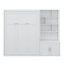Structure de lit plateforme pliable et cachée, armoire de lit escamotable pleine grandeur avec tablettes de rangement