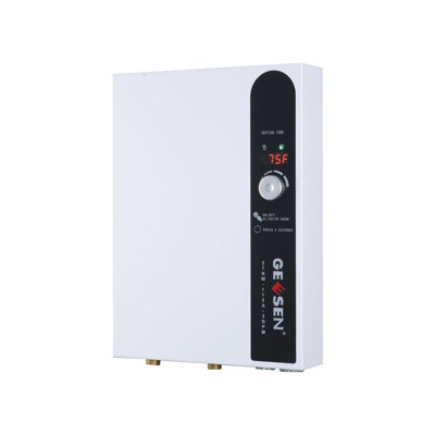 Tankless Water Heater Electric 27kw-115a 240v, Instant On Demand Endless Hot Water Heater With Digital Temperature Display Point Of Use For Residential Whole House Shower
