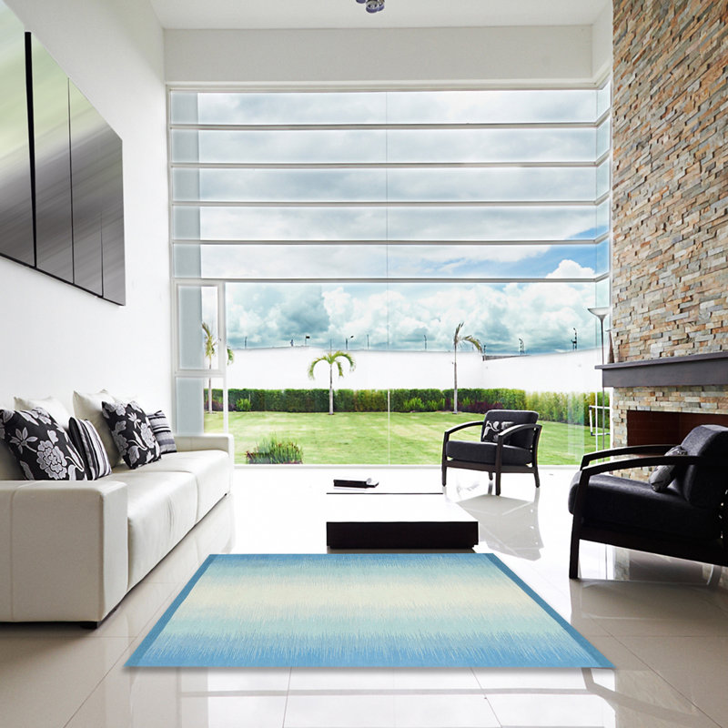 Tapis abstrait noir / beige, Carré 3 pi