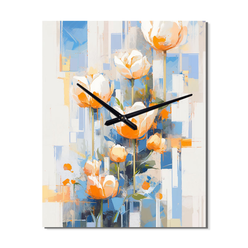 Dafney - Horloge murale tulipe, Grand