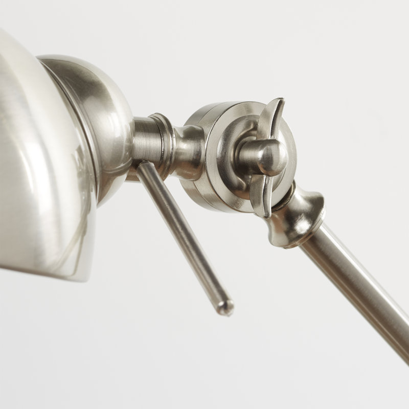 Adjustable Metal Desk Lamp, Brushed Steel