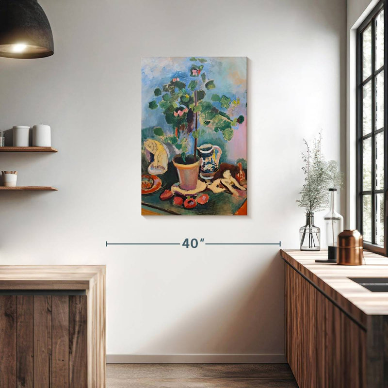 Harnek Still Life With Geranium, 36" H x 24" W