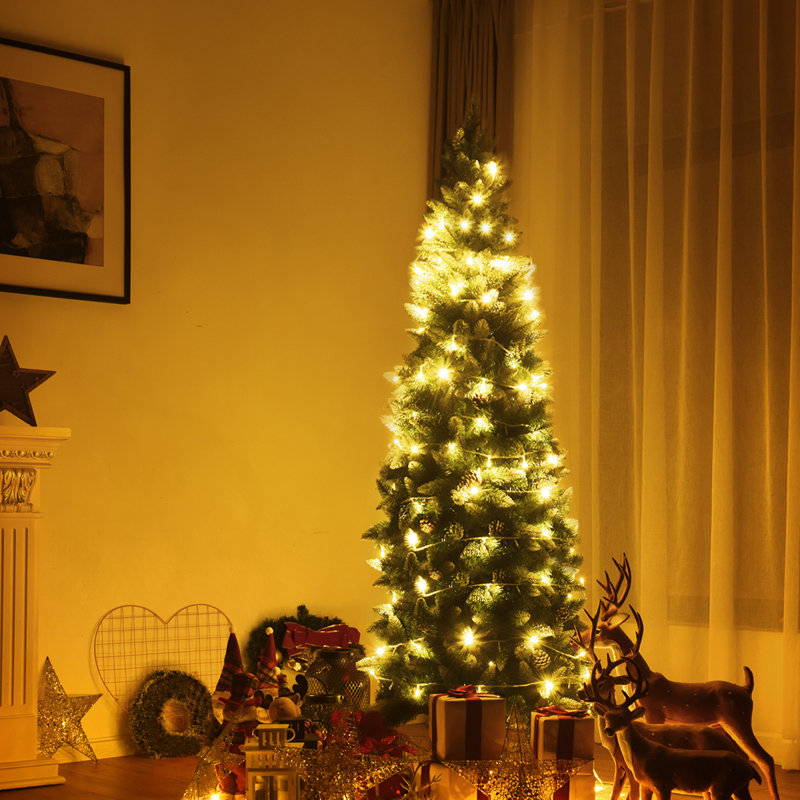 Arbre de Noël artificiel pin vert, 7'