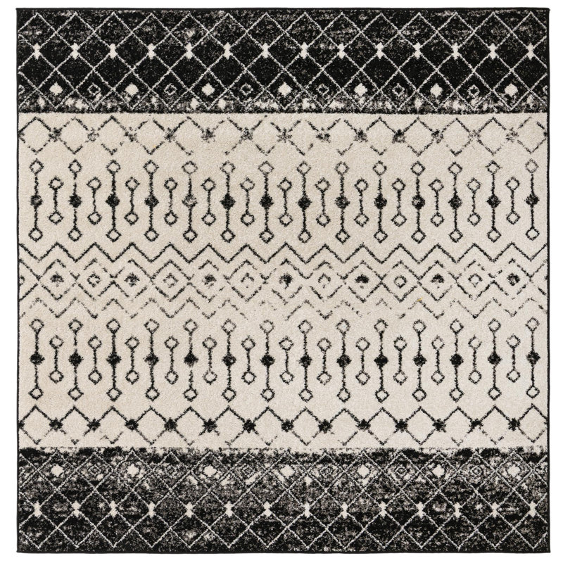 Abstract Indoor Rug, Square 7'10"