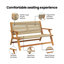 Wood, Rope Medium Ergonomic Outdoor Bench Rectangular-1254256711