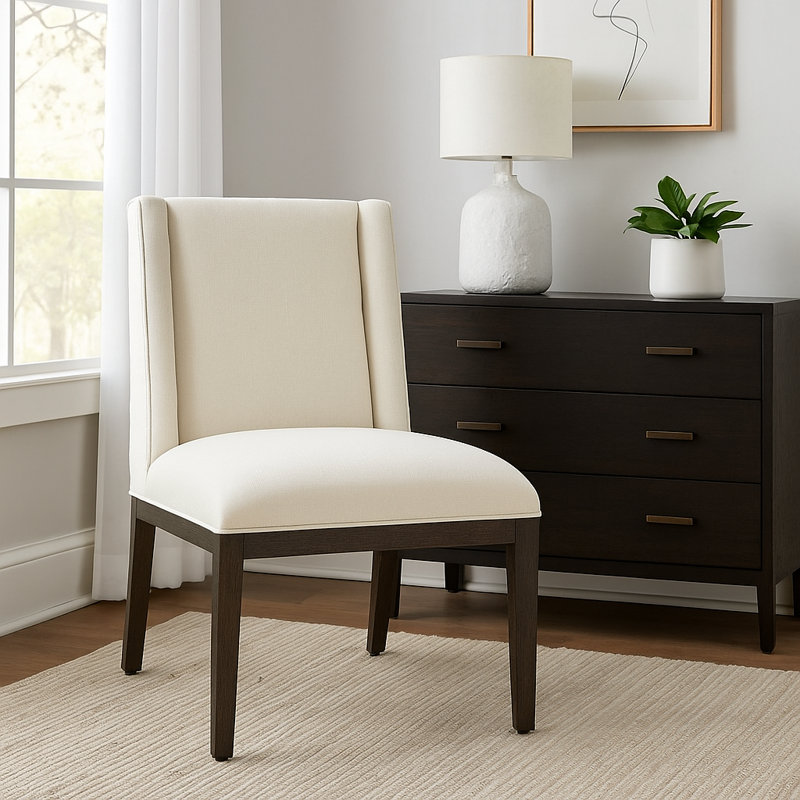 Ensemble de 2 chaises en flanelle Stanley Stanley, Brun