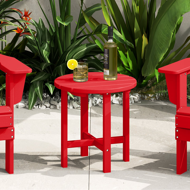 Table d'appoint d'extérieur Geoff Adirondack, Rouge