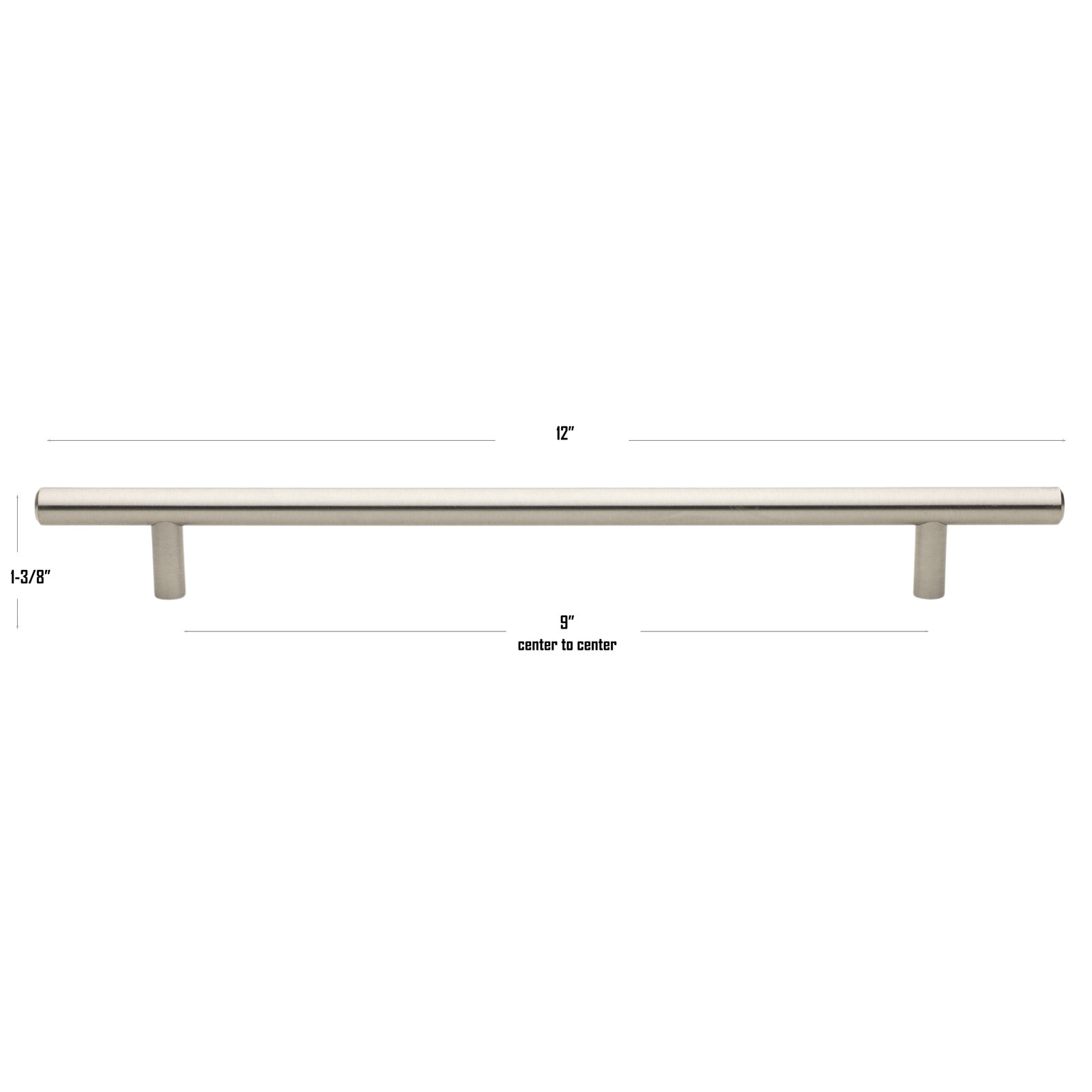 Roman Bar Pull, Stainless Steel, 9"