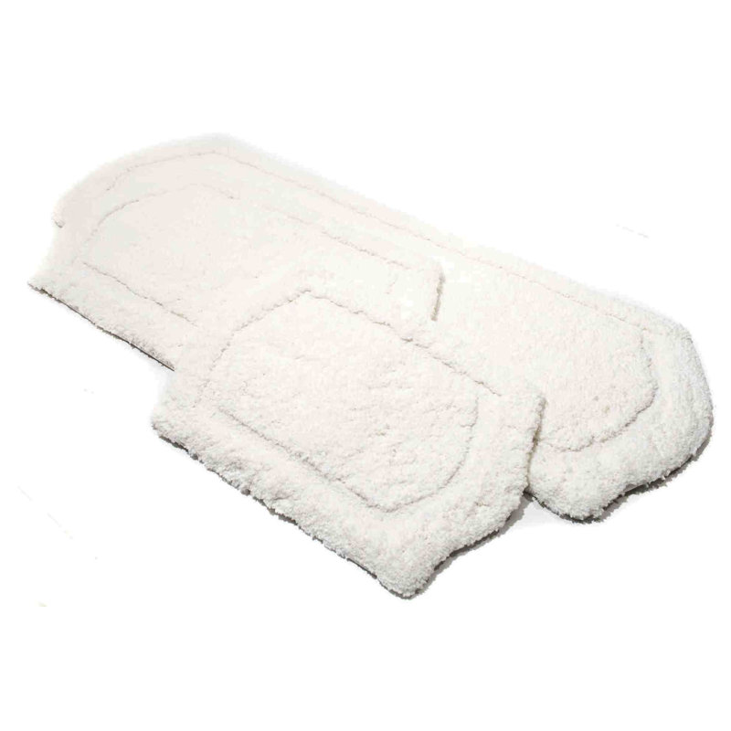Ensemble de tapis pour salle de bain Joni, Ivoire