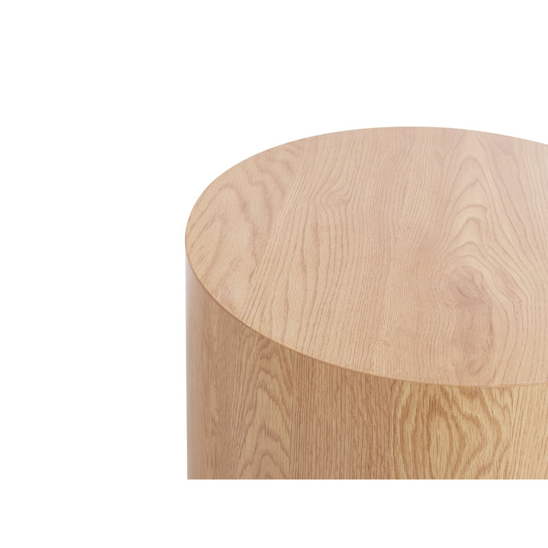 MANTI MDF Pedestal Table Set , Brown, Light  Brown Wood