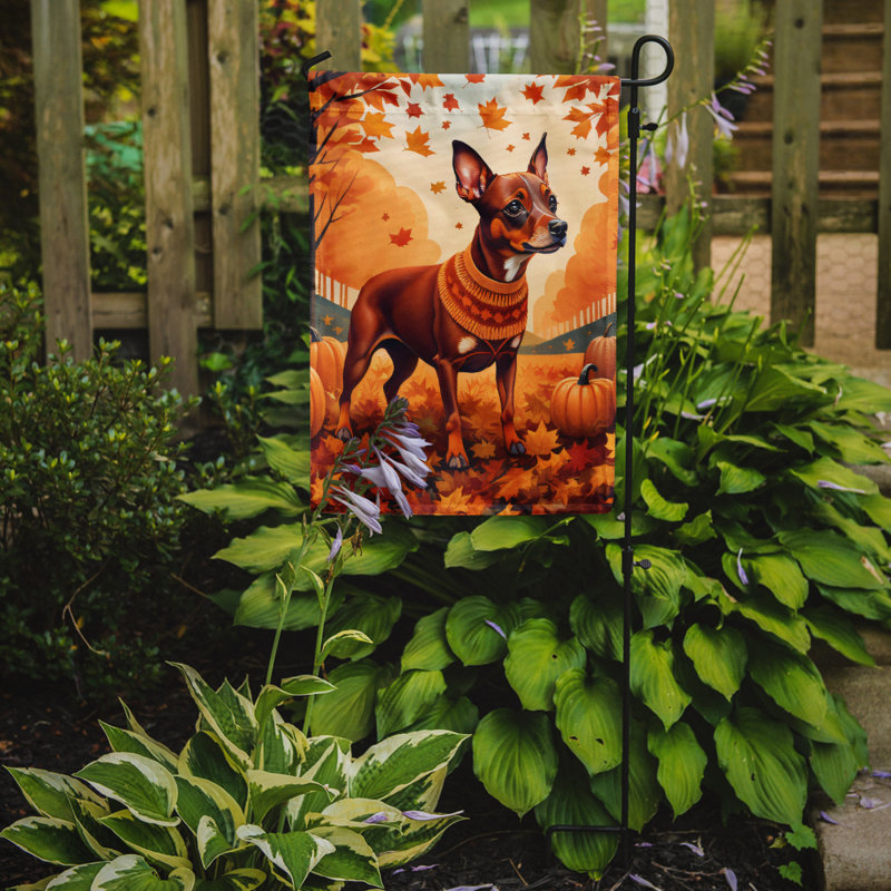 Drapeau de jardin double en polyester H 15,5 po x l 11,25 po