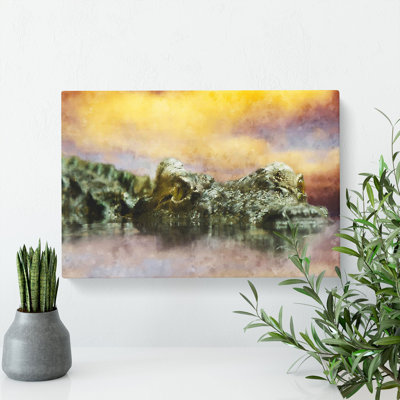 Crocodile - Wrapped Canvas