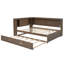 Lit de jour avec tablettes de rangement, USB, DEL et lit gigogne-1601687163
