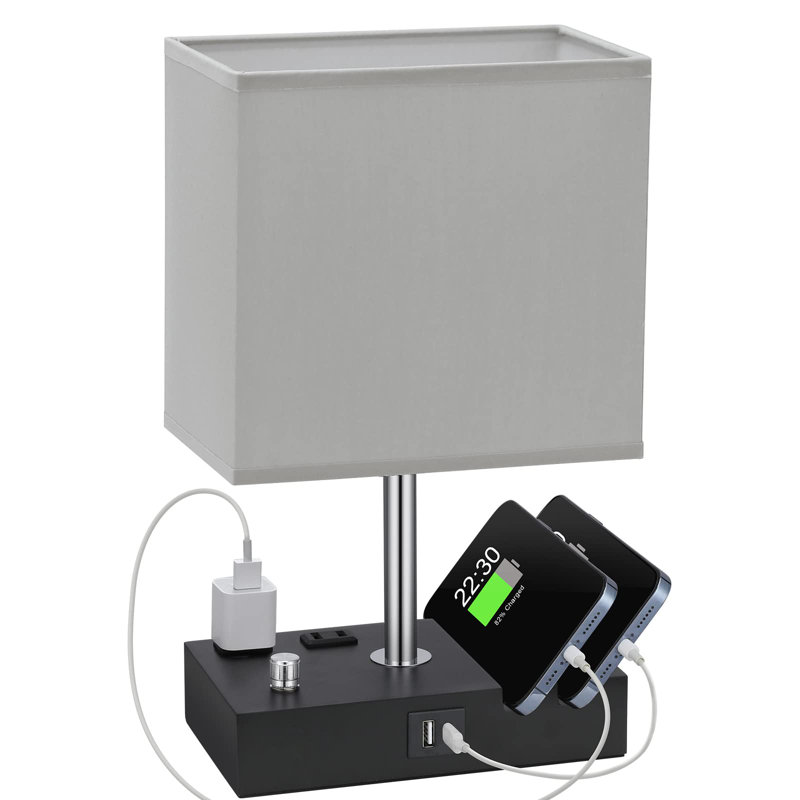 Lampe de bureau USB, Fully, 13.39" H x 4.69" W x 7.91" D