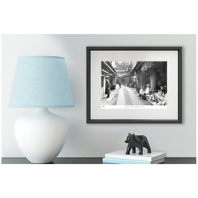 Kendal, New Shambles 1914 by Francis Frith - Single Picture Frame Print, 60cm H x 80cm W x 2.3cm D, Brown/Ivory
