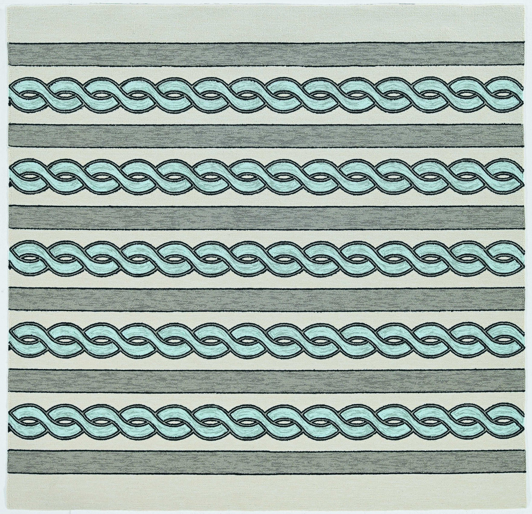 Latitude Run® Lavester Striped Handmade Looped/Hooked Round 7 ...