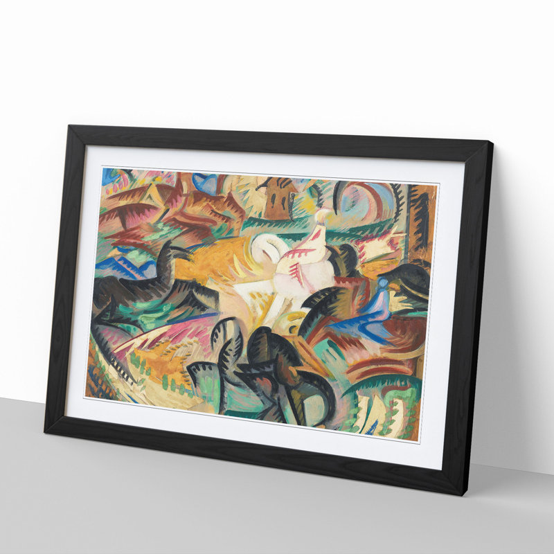 Horses by Alice Bailly - Picture Frame Painting, Black Framed, 27cm H x 36cm W x 2cm D