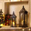 27" High Hexagonal Tower Style Outdoor Lanterns