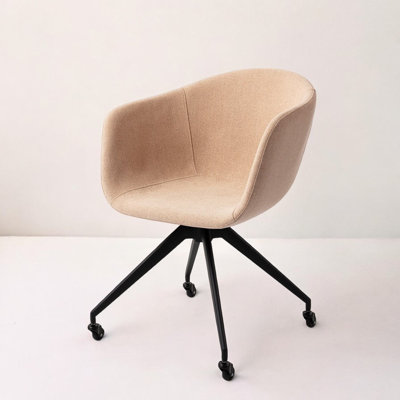 Parette 49cm H Polyester Upholstered Metal Side Chair