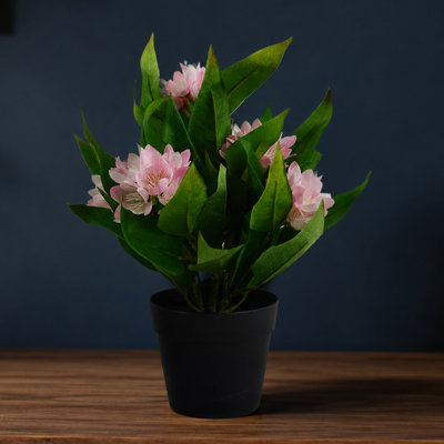 Plastic, Silk Freesia Arrangement in Pot