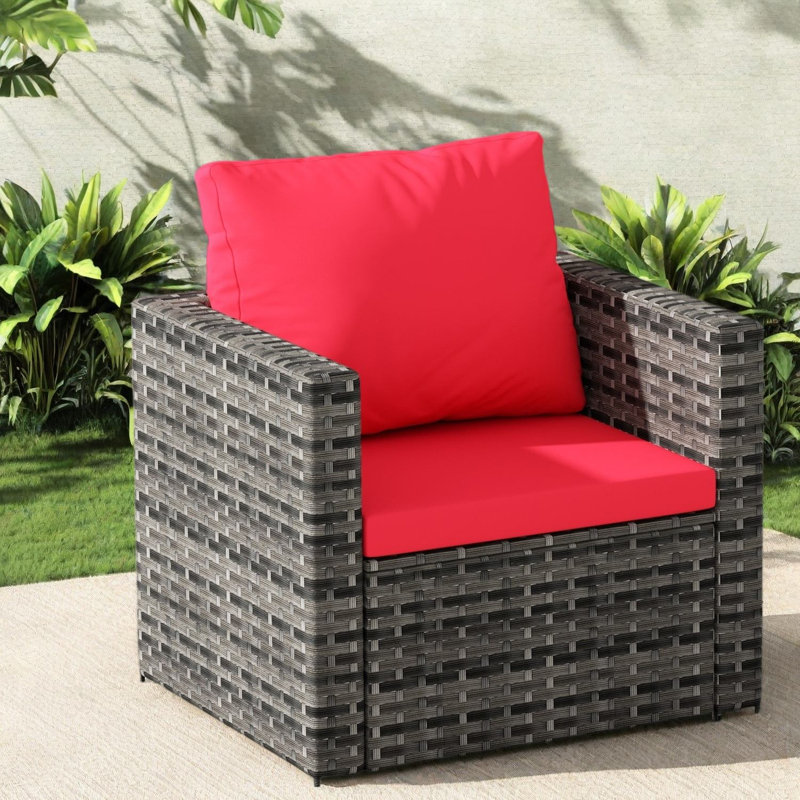 lb Canapés de patio, chaise compacte en rotin moderne pour la maison