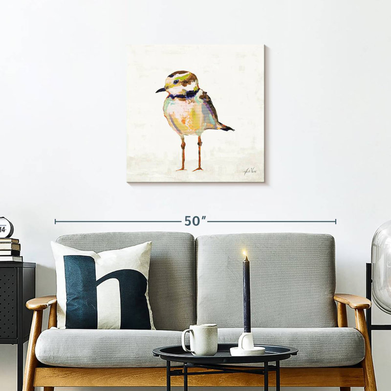 Brampt Coastal Plover II Linen, 24" H x 24" W