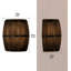 Ensemble de 2 appliques murales tonneau de vin en bois antique
