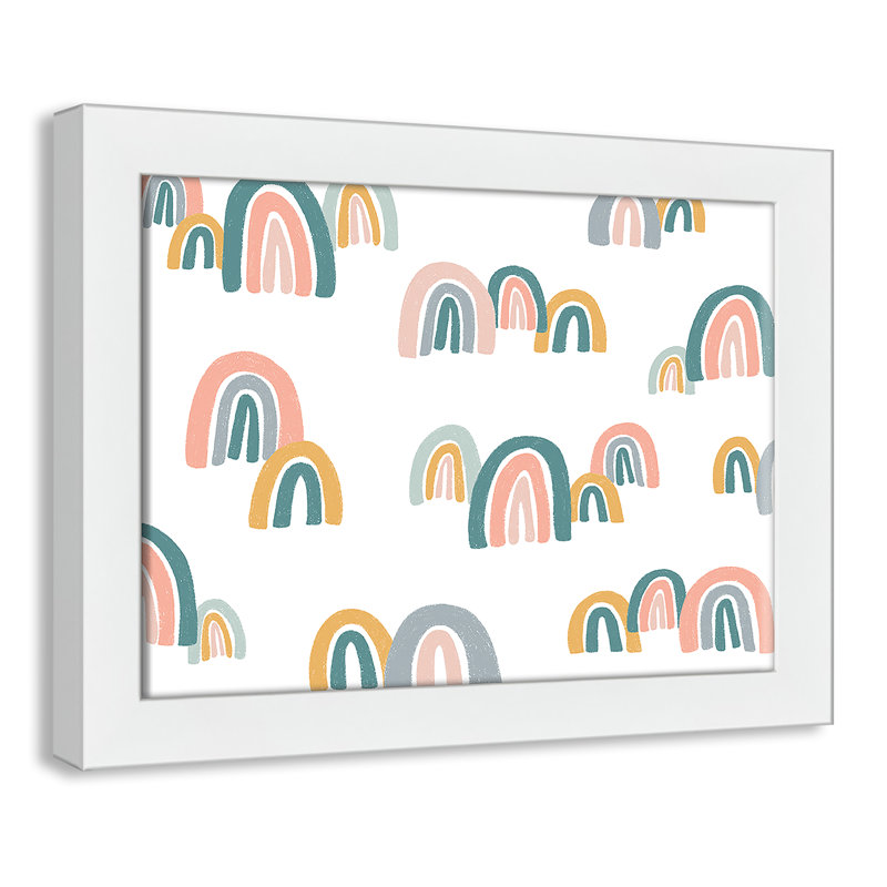 Décoration murale pour enfants, H 10 po x l 14 po x P 0,63 po, Cadre blanc