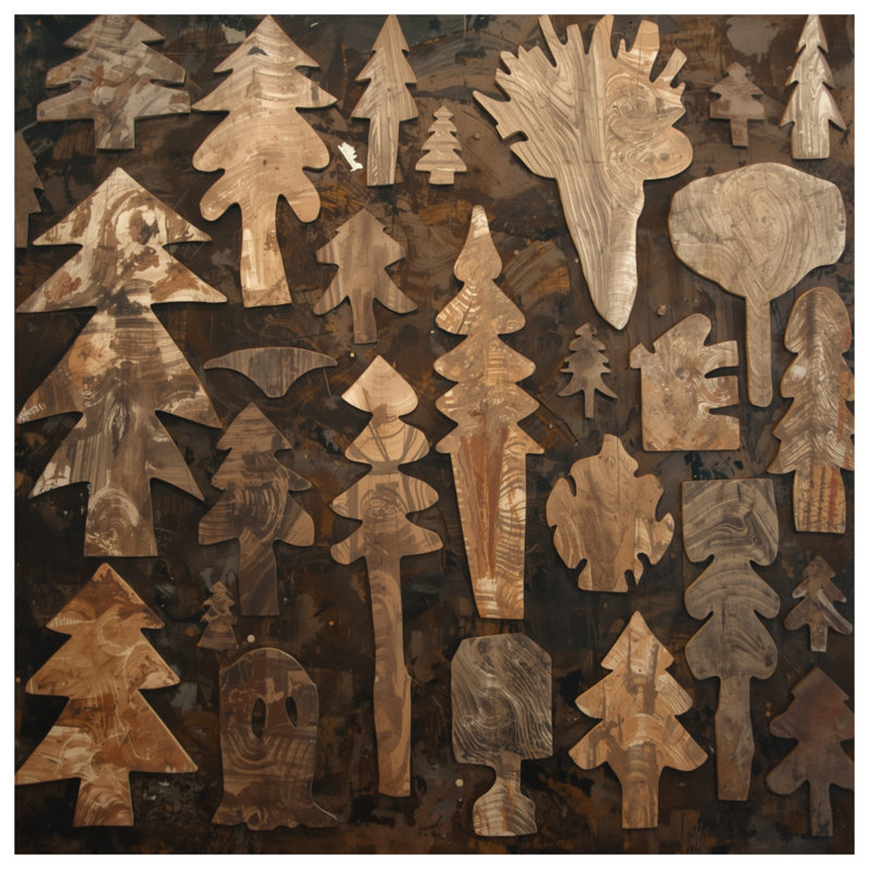 Coussins décoratifs en bois, 14 X 14 pouces