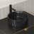 14"Bathroom Round Ceramic Sink With Stone Pattern, No Faucet No Cabinet, Matte Black-533514383