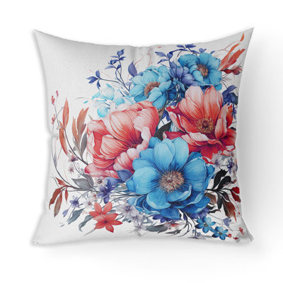 Blossom Burst Indoor/Outdoor Reversible Throw Pillow