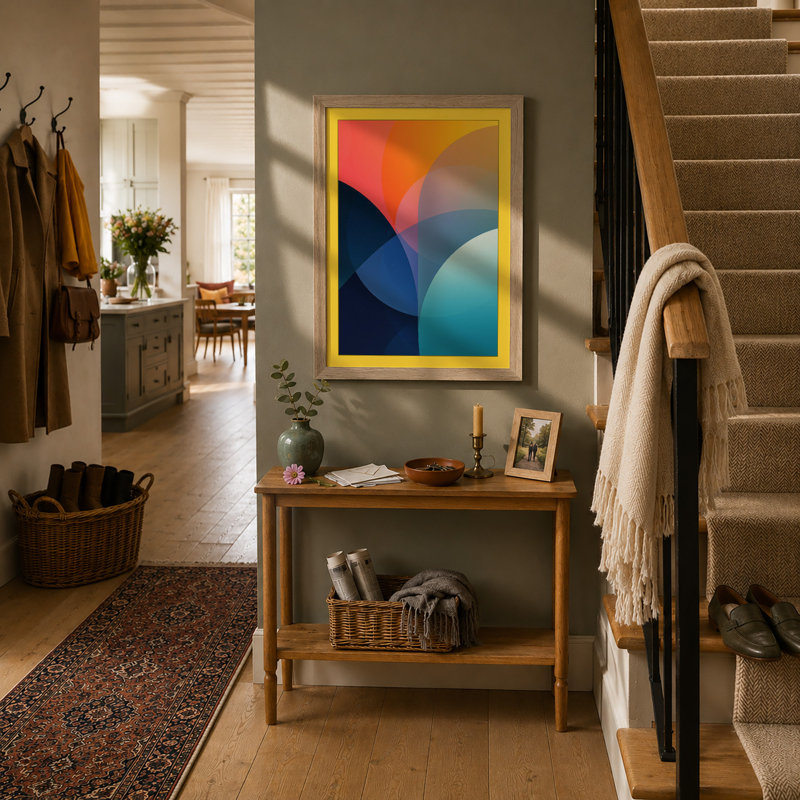 Colour Motion Abstract - Print, Oak, A4 - 29.7 x 21.0 cm
