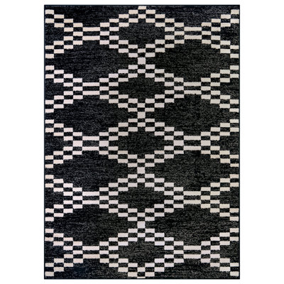 Tapis noir et blanc Modern Modern