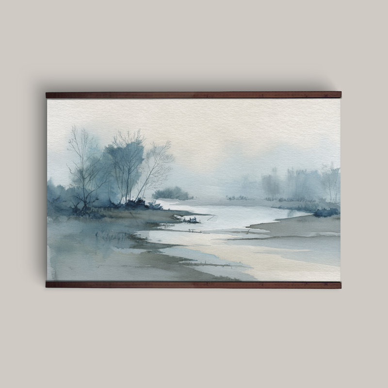 Tapisserie murale "Blue Mist Riverbank", H 40 po x l 60 po