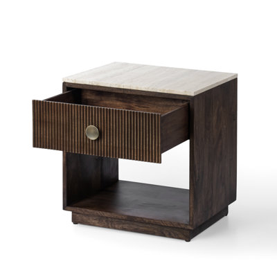 Katia Travertine Nightstand