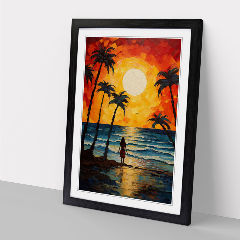 Single Picture Frame Print on Wood, Black Framed, 46cm H x 34cm W