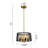 Faison 4 - Light Black/Gold Pendant