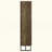 Rustic Oak And Gunmetal 8-Shelf Accent Cabinet