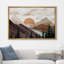 «Western Wood Effect Landscape Rustic Brown Mountain Trees Nature Abstract Farmhouse Wall Decor Room», reproduction d'art sur toile-93388776-93388775