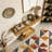 Wood Sofa Table Accent Table with Geometric Base-946728576