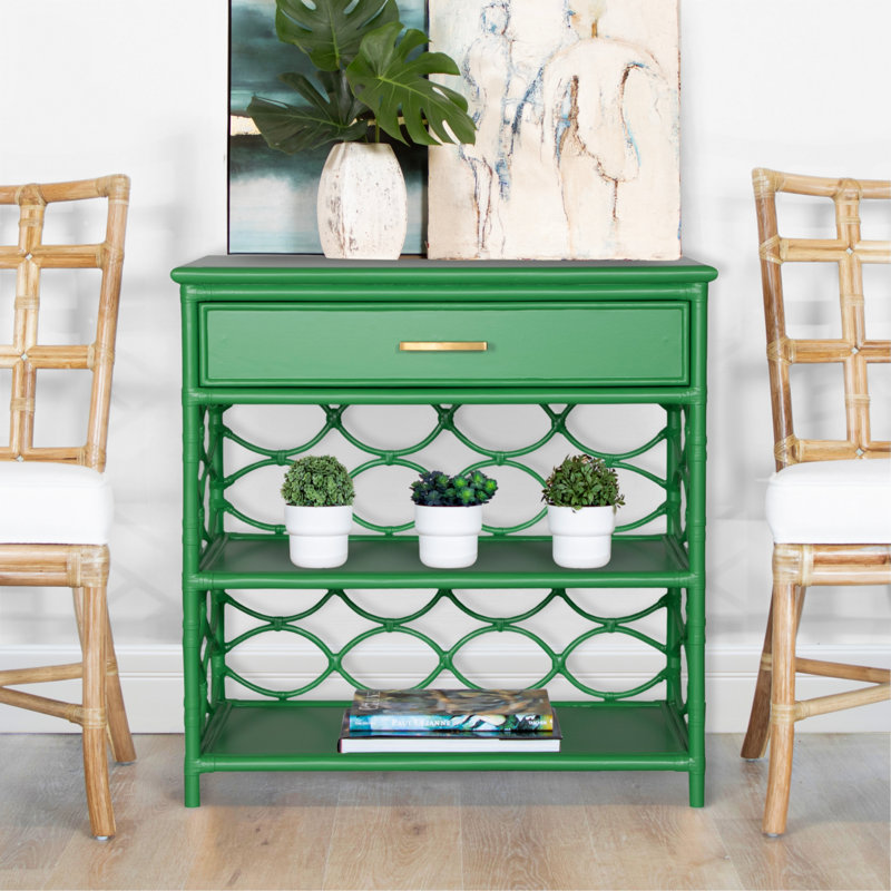 Table de bout avec rangement Manning, Vert