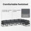Vidaxl Garden Sofa Set With Cushion 7 Pcs Black Aluminium