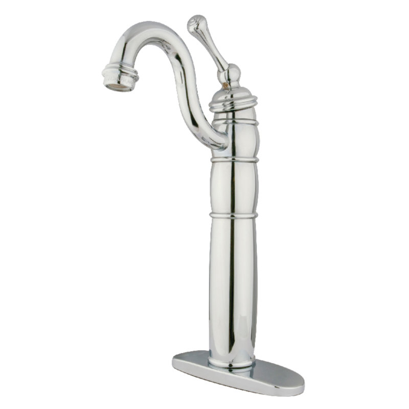 Single Vessel Sink Bathroom Faucet, Polished Chrome