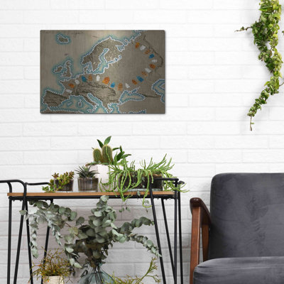 'Relief Map of Europe' by Nikki Galapon, Metal Wall Art