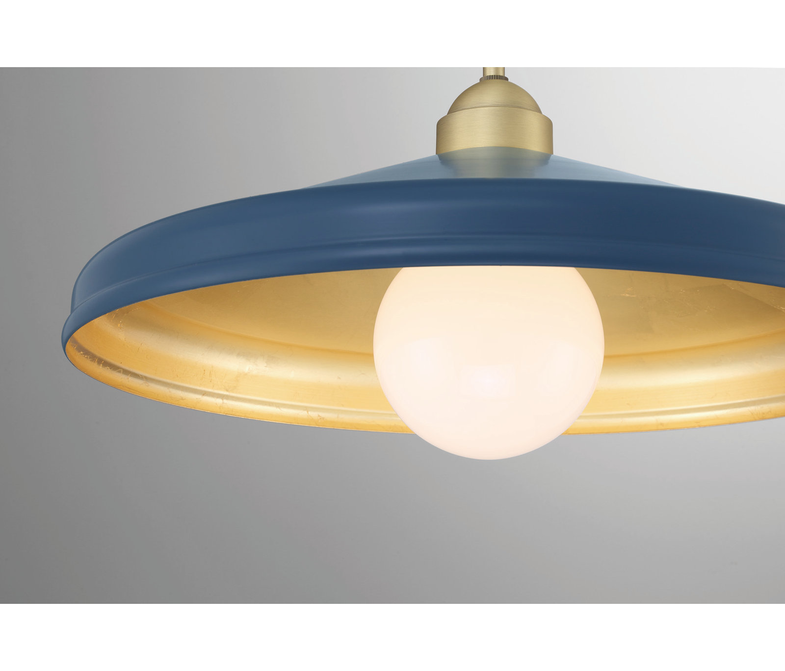 Delilah Dimmable Single Light Pendant, Navy