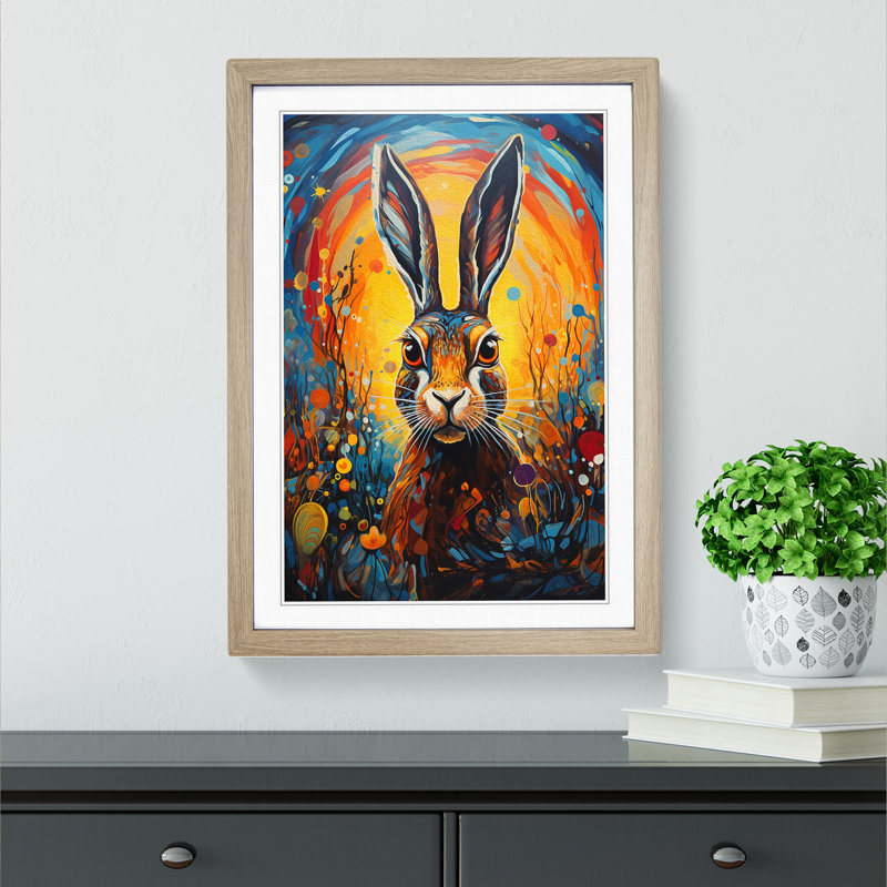 Hare Expressionism Art - Framed Print