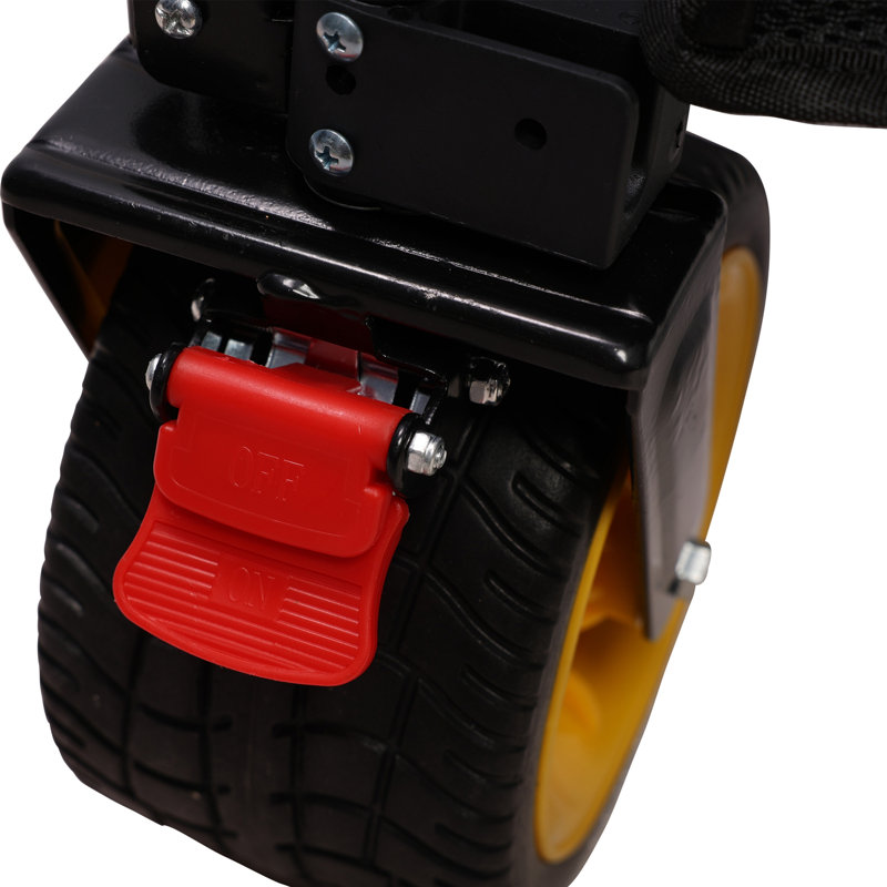 Chariot pliant de grande capacité avec chariot extensible, Noir / Orange